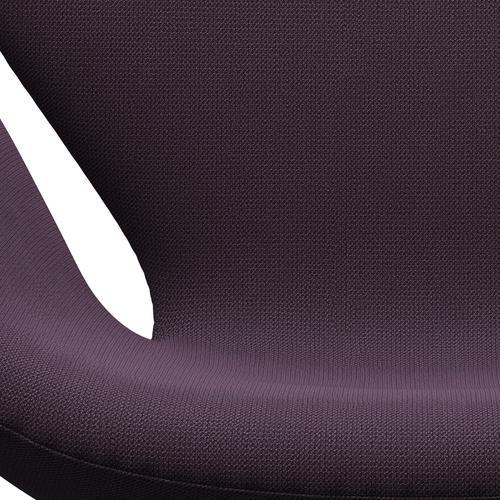 Fritz Hansen Swan Lounge Chair, Black Lackered/Capture Violet Dark