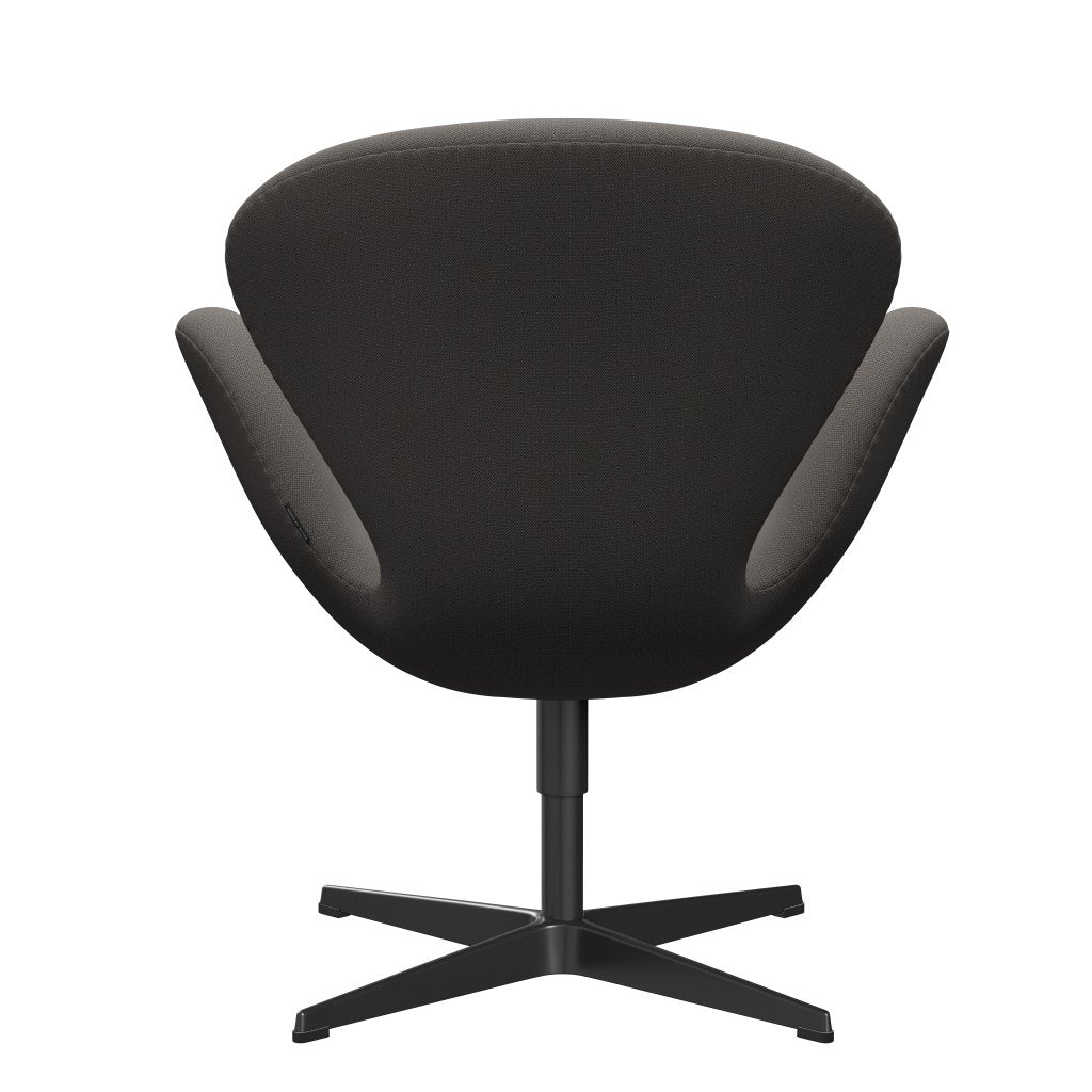 Fritz Hansen Swan Lounge Chair, Black Lackered/Capture Warm Dark Grey