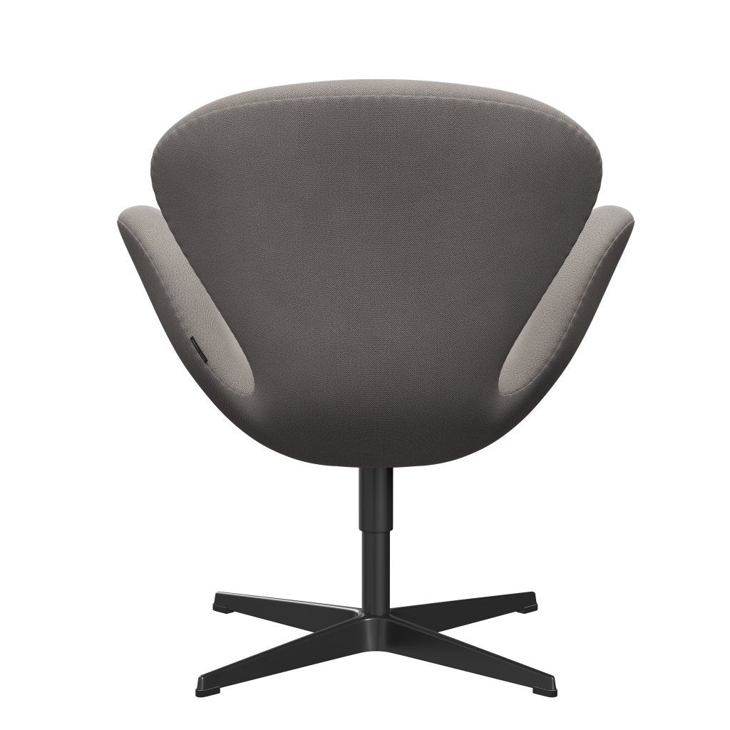 Fritz Hansen Swan休息室椅子，黑色漆/捕获温暖的灰色灯