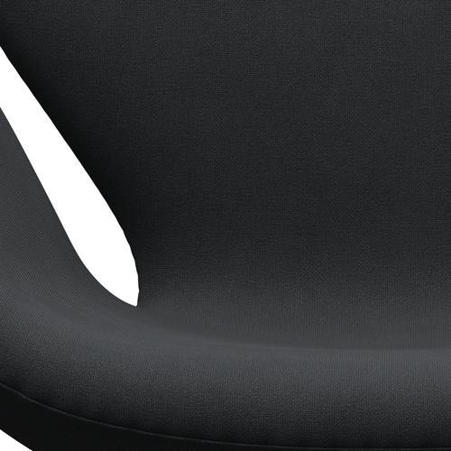 Fritz Hansen Swan Lounge Chair, Black Lackered/Christianshavn Dark Grey