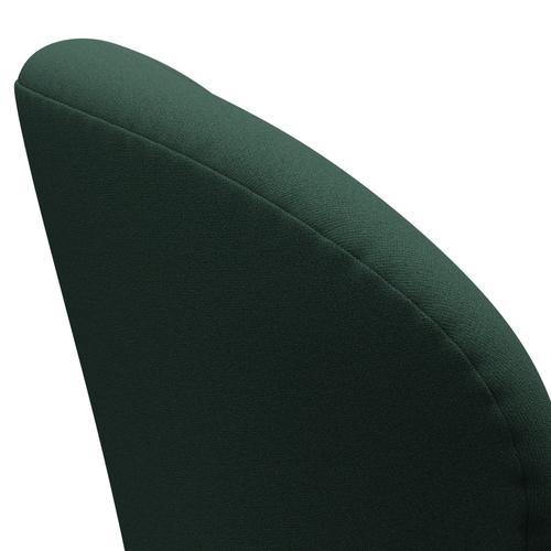 Fritz Hansen Swan Lounge Chair, Black Lackered/Christianshavn Dark Green Uni