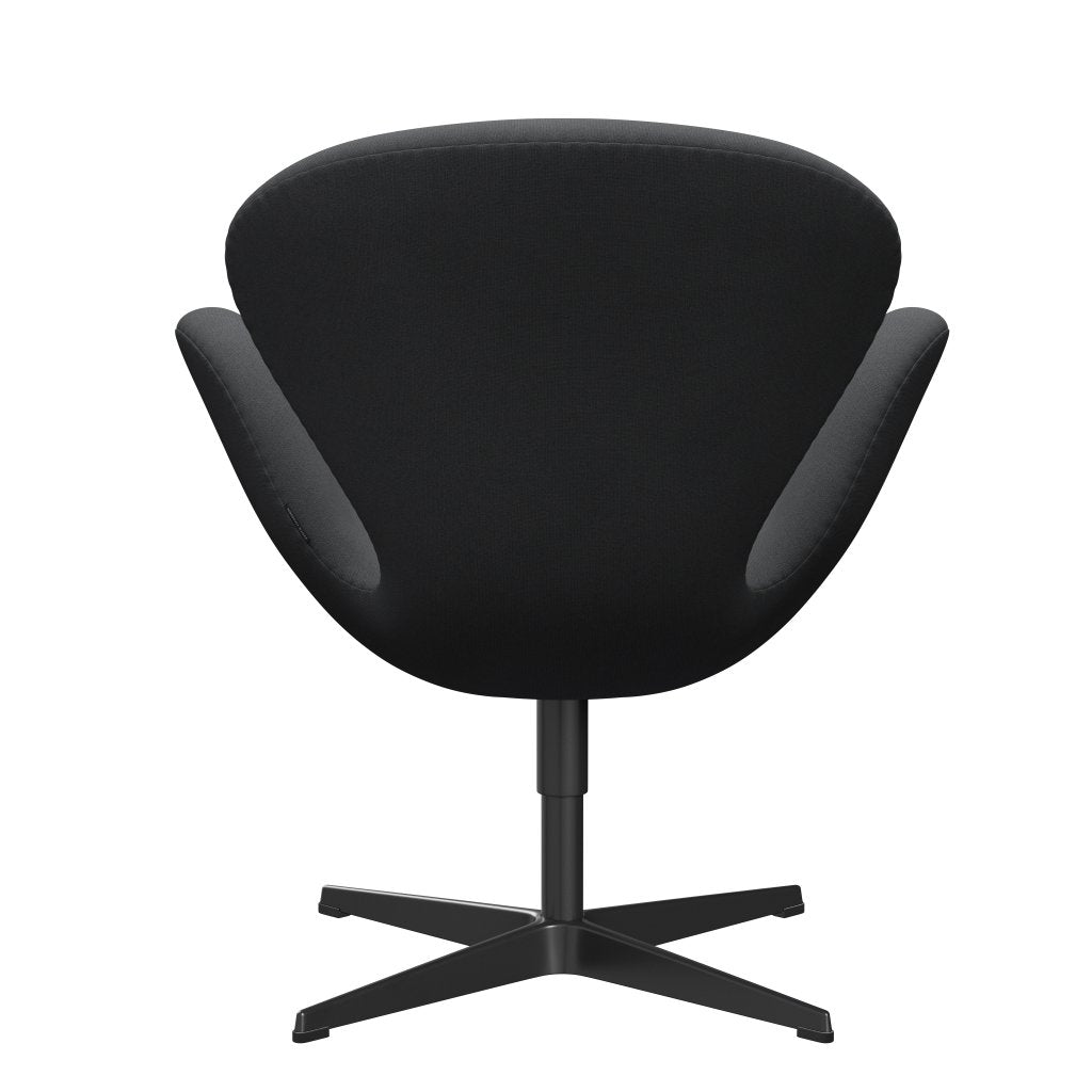 Fritz Hansen Swan Lounge Chair, Black Lacked/Christianshavn Gray Uni