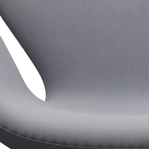 Fritz Hansen Swan Lounge Chair, Black Lacquered/Christianshavn Light Gray Plain