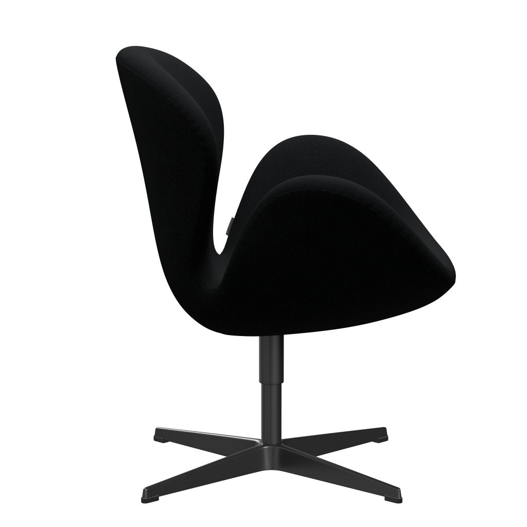 Fritz Hansen Swan Lounge Chair, Black Lacked/Christianshavn Black Uni