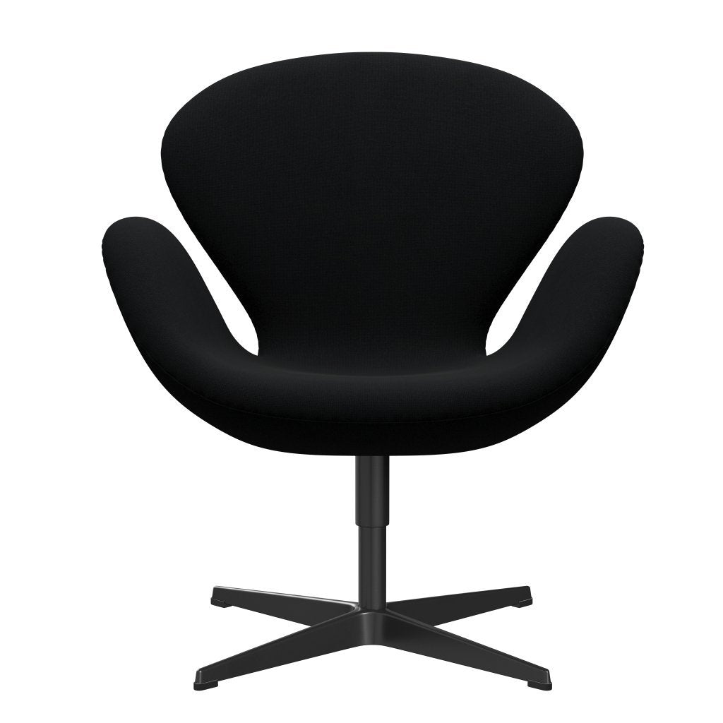 Fritz Hansen Swan Lounge Chair, lacado negro/Christianshavn Black Uni