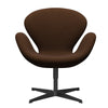 Fritz Hansen Swan Lounge -tuoli, musta lakattu/mukavuus beige (00010)