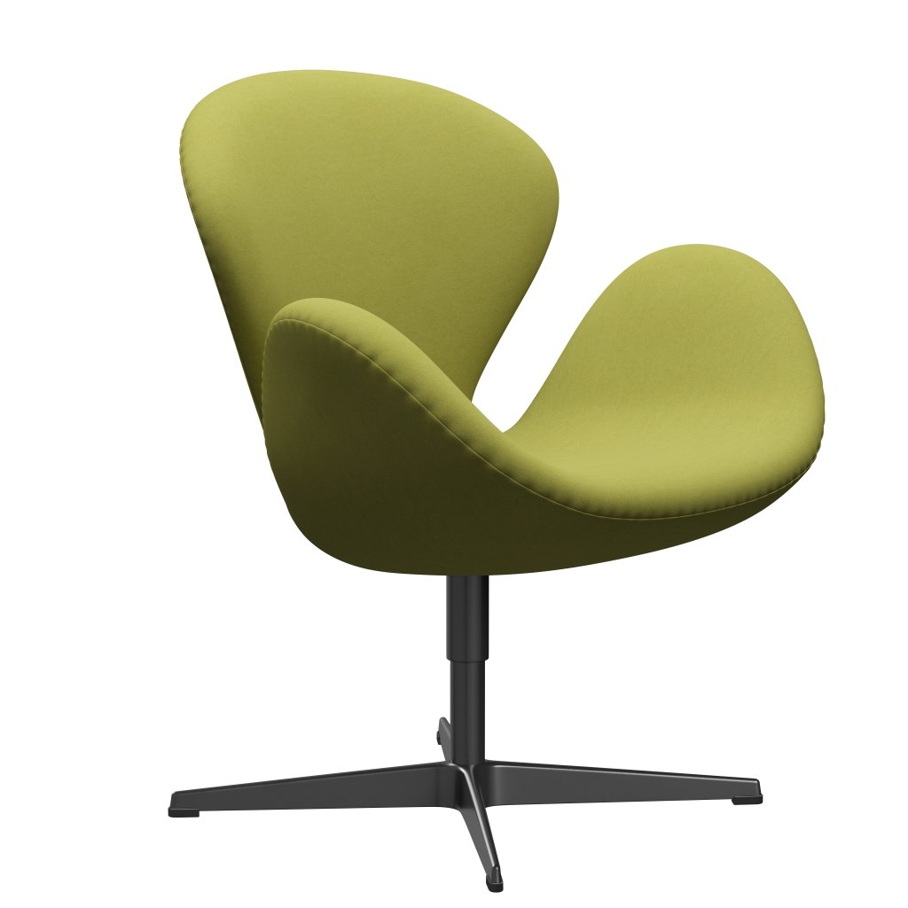 Fritz Hansen Swan Lounge -stol, svart lackerad/komfort beige/grön