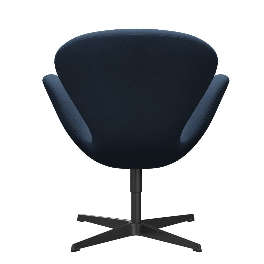 Fritz Hansen Swan Lounge -tuoli, musta lakattu/mukavuus tummanharmaa (09074)