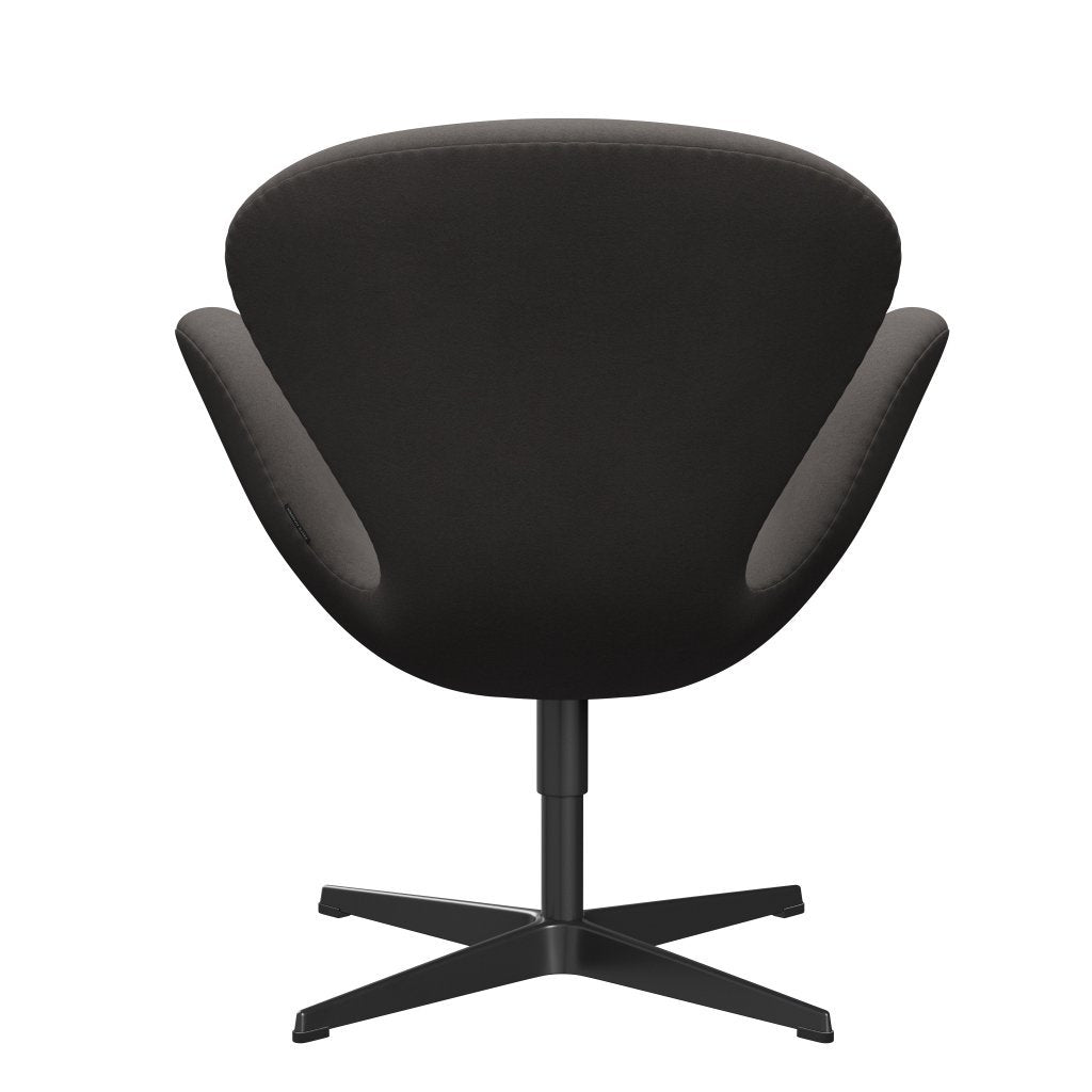 Fritz Hansen Swan Lounge -tuoli, musta lakattu/mukavuus tummanharmaa (60008)