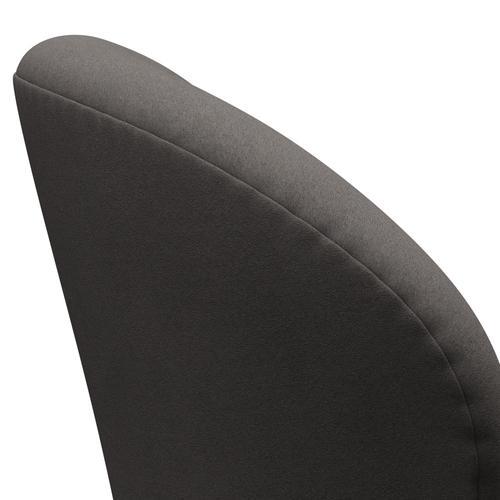 Sedia fritz Hansen Swan Lounge, laccatura nera/comfort grigio scuro (60008)
