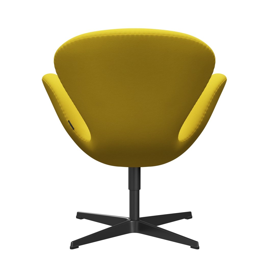 Fritz Hansen Swan Lounge Chair, schwarzer Lack/Komfort Gelb (62003)