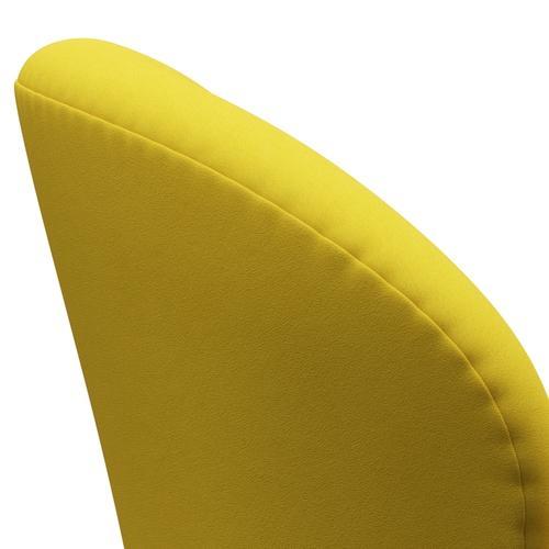Fritz Hansen Swan Lounge Chair, Black Lackered/Comfort Yellow (62003)