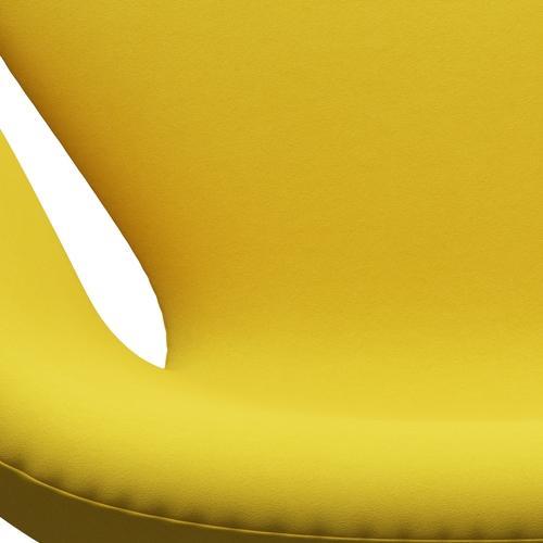 Fritz Hansen Swan Lounge Chair, Black Lackered/Comfort Yellow (62003)