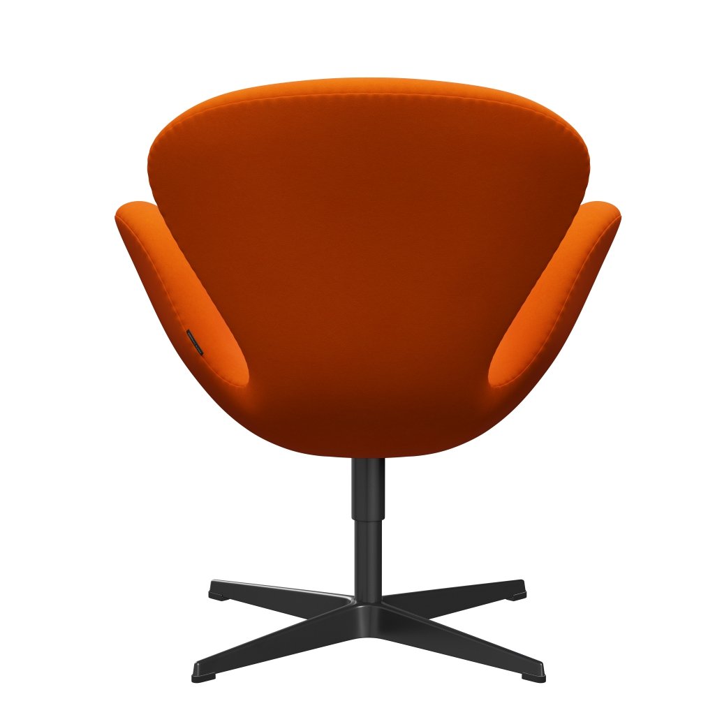 Fritz Hansen Swan Lounge Chair, Black Lackered/Comfort Yellow/Orange