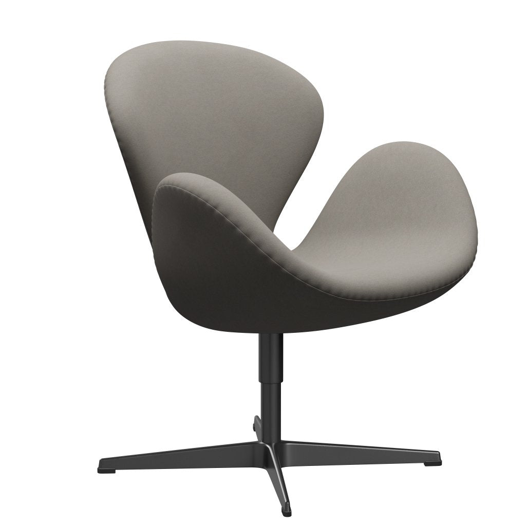 Fritz Hansen Swan Lounge Chair, Black Lackered/Comfort Grey (60003)