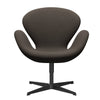 Sedia fritz Hansen Swan Lounge, laccatura nera/comfort grigio (61014)