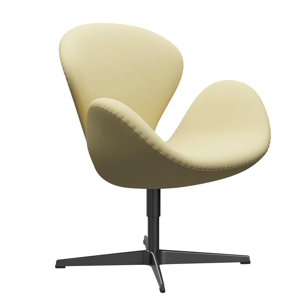 Fritz Hansen Swan Lounge Chair, Black Lacquered/Comfort Gray (68008)