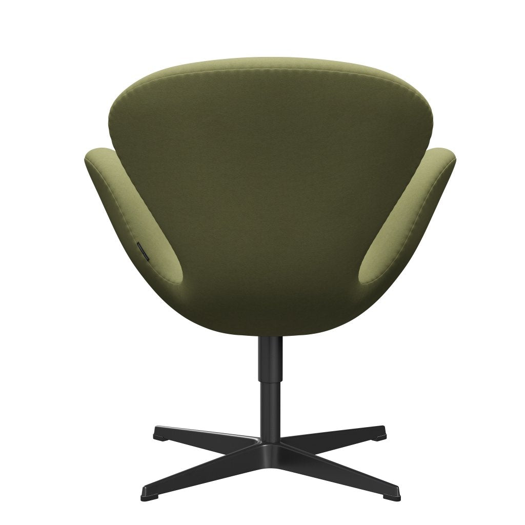 Fritz Hansen Swan休息室椅子，黑色漆/舒适灰色（68009）