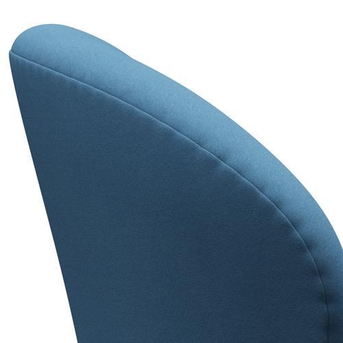 Fritz Hansen Swan Lounge stoel, zwart gelakt/comfortlichtblauw (01124)