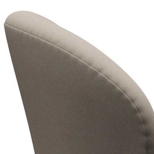 Fritz Hansen Swan Lounge Stuhl, schwarzer Lack/Komfort weiß grau