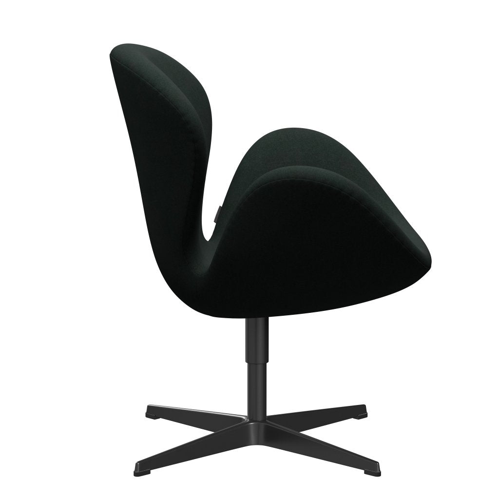 Fritz Hansen Swan Lounge Chair, svart lackerad/divina kol