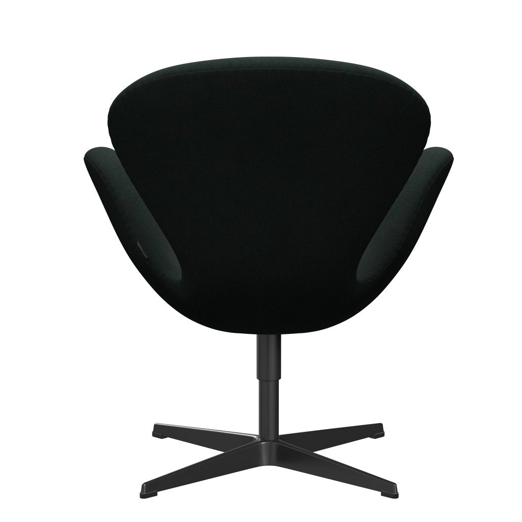 Fritz Hansen Swan Lounge Chair, Black Lacked/Divina Charcoal