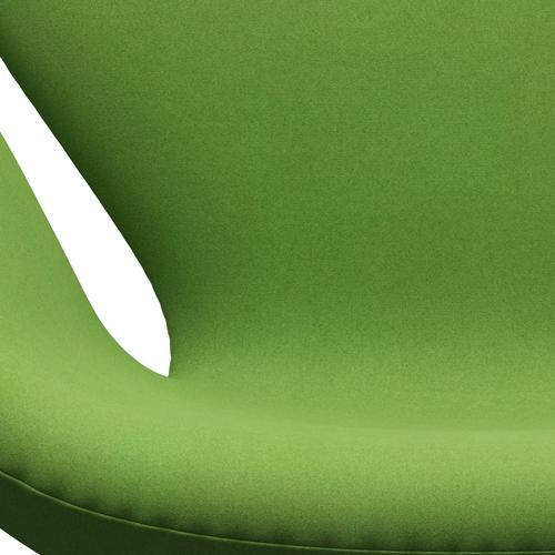 Fritz Hansen Swan Lounge Chair, Black Lacked/Divina Lime Light