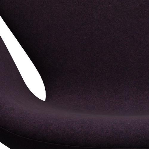 Fritz Hansen Swan Lounge Silla, lacado negro/Divina Md Aubergine