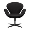 Fritz Hansen Swan Lounge Stuhl, schwarz lackiert/divina md dunkelgrau