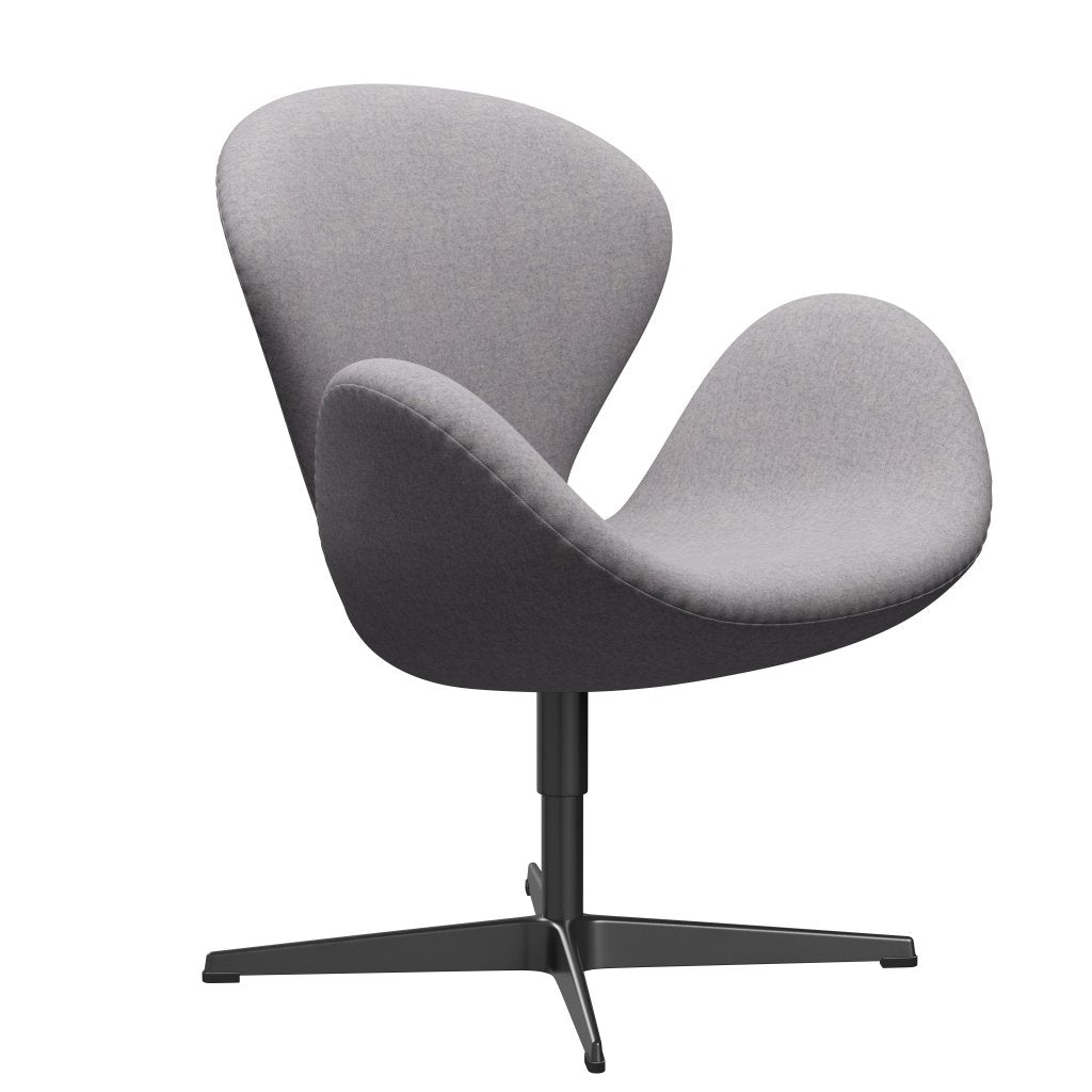 Fritz Hansen Swan Lounge Stuhl, schwarz lackiert/divina md kühl hellgrau
