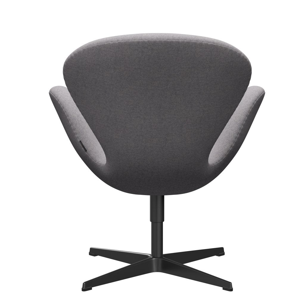 Fritz Hansen Swan Lounge Stuhl, schwarz lackiert/divina md kühl hellgrau