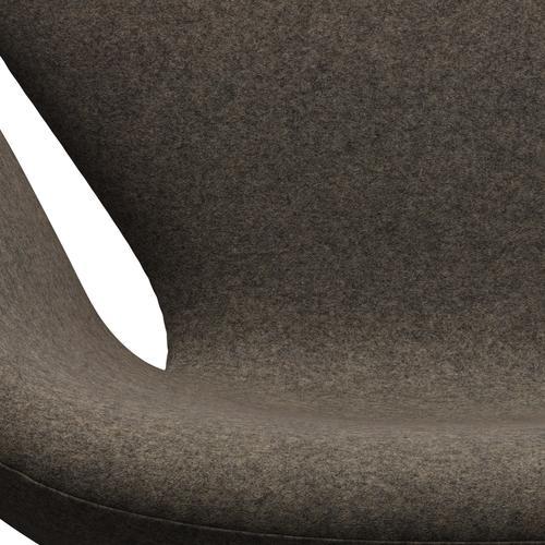 Fritz Hansen Swan Lounge Silla, lacado negro/Divina MD Mole