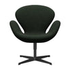 Fritz Hansen Joutsen lounge -tuoli, musta lakattu/divina md moss green