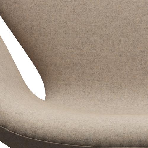 Fritz Hansen Swan Lounge Stuhl, schwarze lackierte/Divina MD Sandfarben