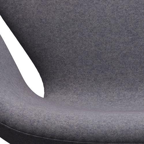 Fritz Hansen Swan Lounge Stuhl, schwarz lackiert/divina md weichblau grau