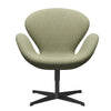 Fritz Hansen Swan Lounge Stuhl, schwarz lackiert/divina md weiches grün
