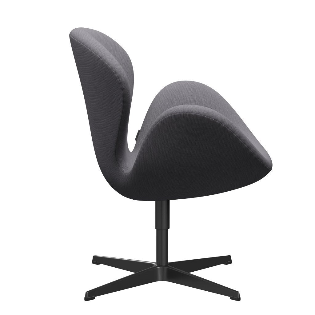 Fritz Hansen Swan Lounge Chair, Black Lacquered/Fame Gray (60078)
