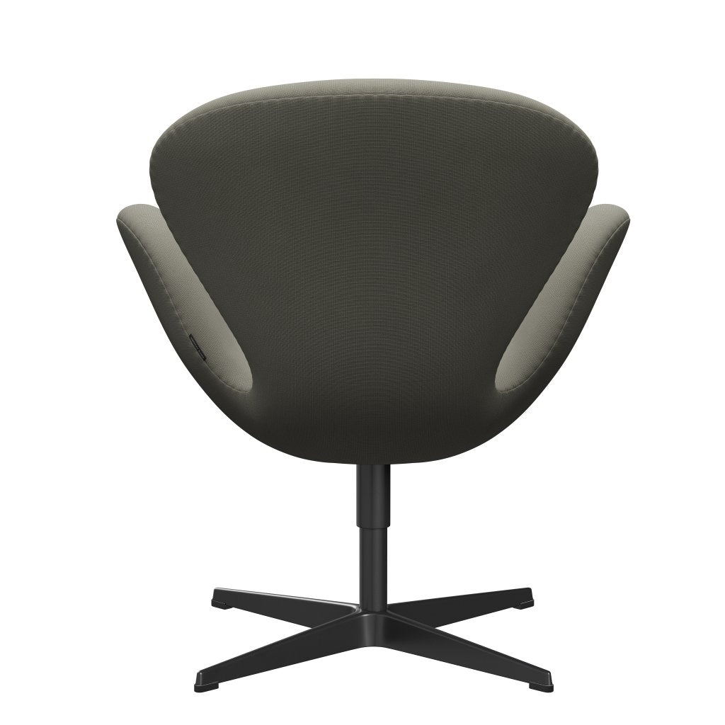 Fritz Hansen Swan Lounge Chair, Black Lacquered/Fame Gray (61136)