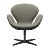 Fritz Hansen Swan Lounge Chair, Black Lacquered/Fame Gray (61136)