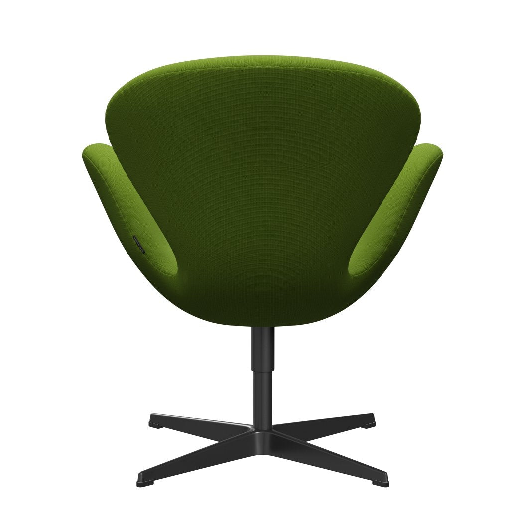 Fritz Hansen Swan Lounge Stuhl, schwarzer lackiertes/berühmtes Grün