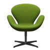 弗里茨·汉森·斯旺（Fritz Hansen Swan）休息椅，黑色漆/名望绿色