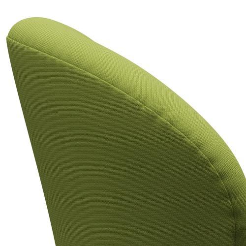 Fritz Hansen Swan休息室椅子，黑色漆/名望浅草绿色