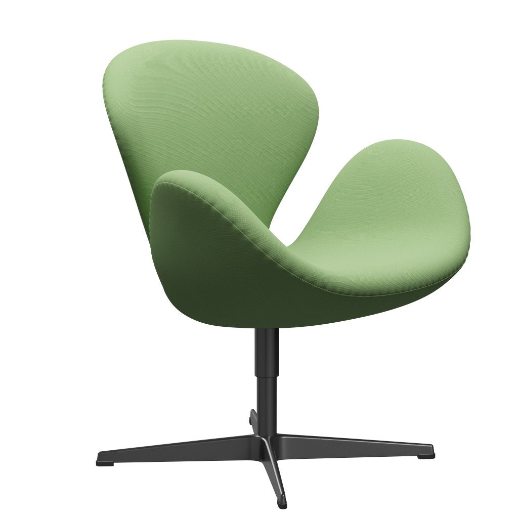 Fritz Hansen Swan Lounge -stol, svart lackerad/berömmelse ljusgrön