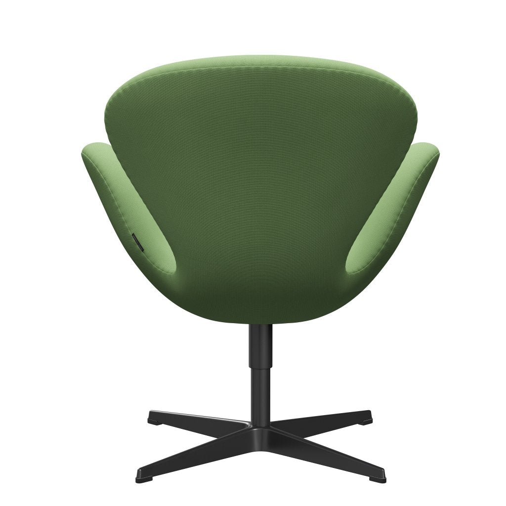 Fritz Hansen Swan Lounge -stol, svart lackerad/berömmelse ljusgrön
