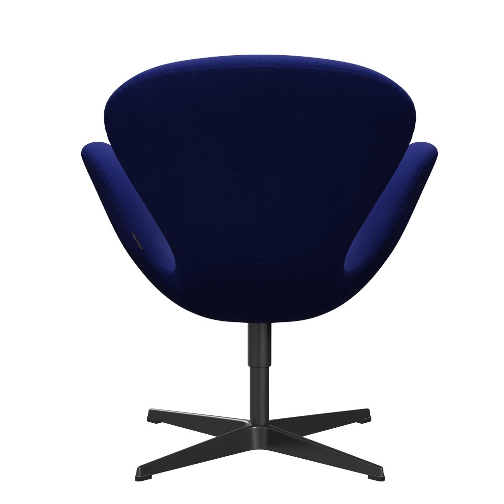 Fritz Hansen Swan Lounge Chair, Black Lacquered / Fame Navy (66032)