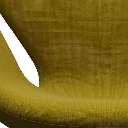 Fritz Hansen Swan Lounge Chair, Black Lackered/Fame Olive Green