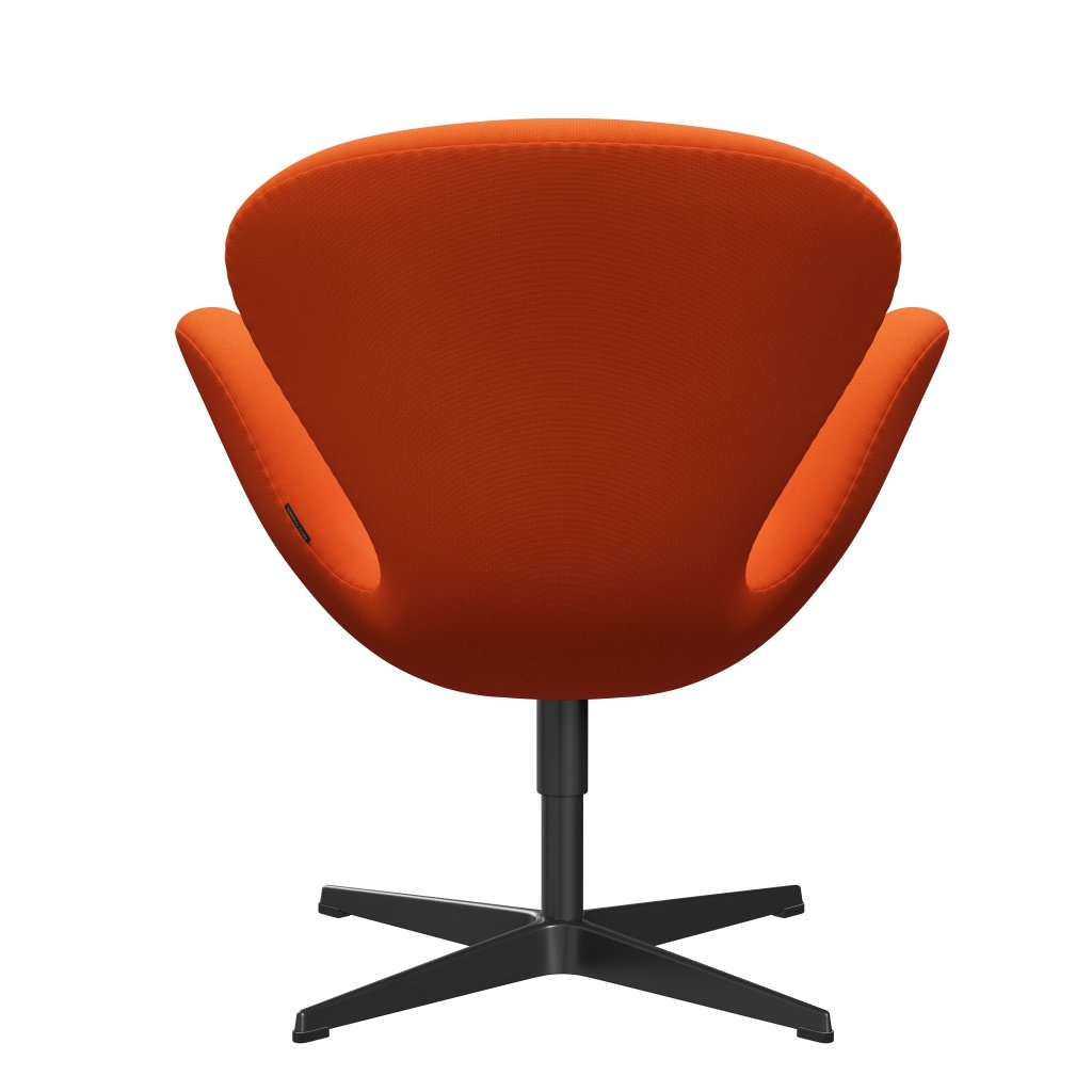 Fritz Hansen Swan Lounge Chair, Black Lacked/Fame Orange (63016)