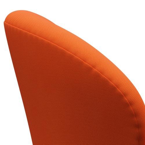 Fritz Hansen Swan Lounge Chair, Black Lacquered / Fame Orange (63016)