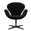 Fritz Hansen Swan Lounge -stoel, zwart gelakt/roem zwart