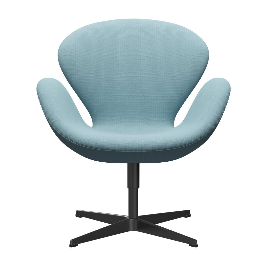 Fritz Hansen Swan Lounge Chair, Black Lackered/Fame Turquoise Light